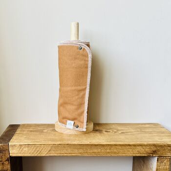 Reusable Kitchen Roll With Wooden Holder, 2 of 3