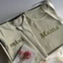 Personalised Baby And Mommy Gift Set, New Mom Gift, Matching 2pcs Set And Zip Romper , Perfect For Mother's Day, Baby Shower, Maternity Leave, thumbnail 10 of 12