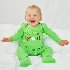Little Sprout Christmas Baby Sleepsuit Romper By Ellie Ellie