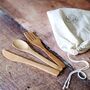 Bamboo Cutlery Sets Knife, Fork And Spoon, thumbnail 1 of 8
