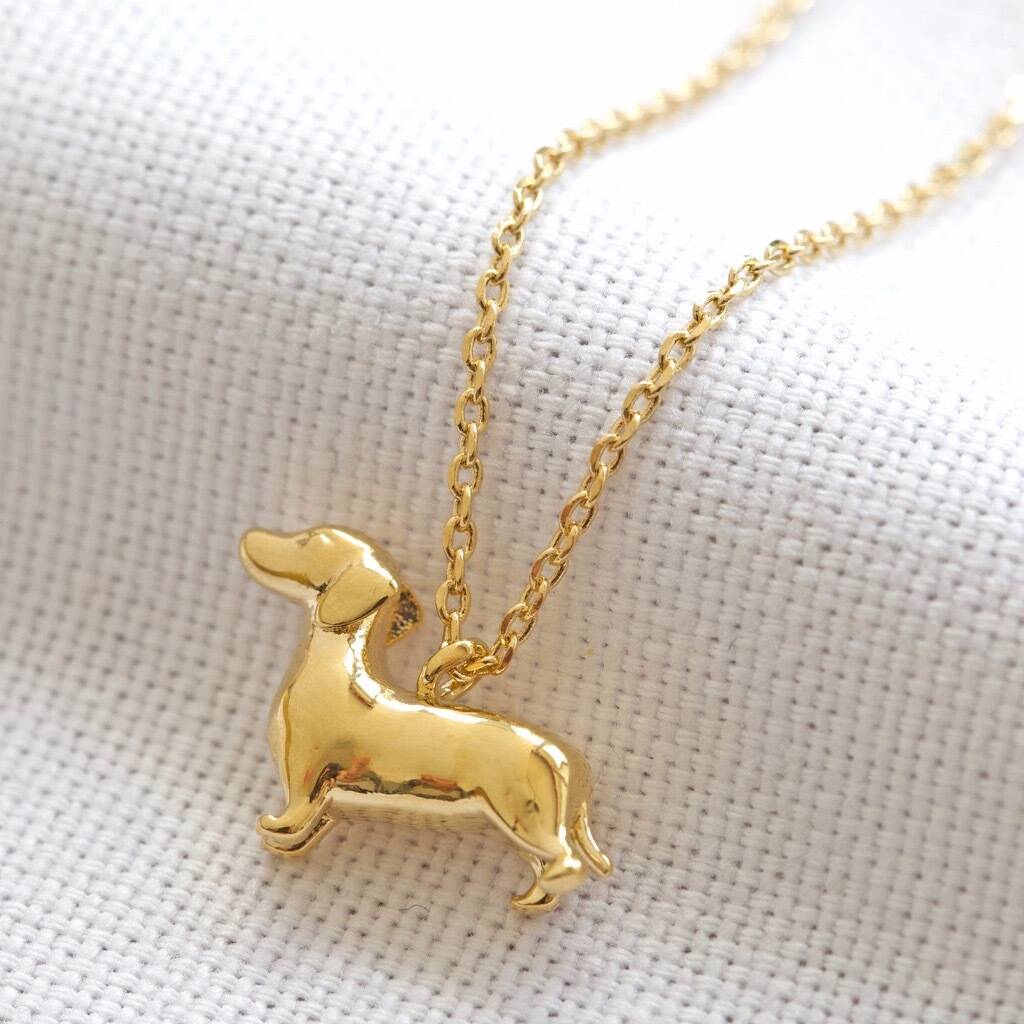 Sausage Dog Necklace By Lisa Angel