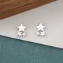 21st Birthday Sterling Silver Star Stud Earrings, thumbnail 3 of 7