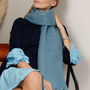 Personalised Chunky Metallic Plain Coloured Hand Felt Scarf, thumbnail 1 of 10