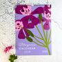 2026 A4 Wall Calendar Flower Illustrations, thumbnail 1 of 6