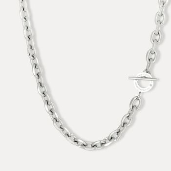 Men's Silver Striker Chunky Chain Toggle Clasp Chain For Men, 2 of 7