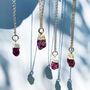 Personalised July Ruby Birthstone Necklace, thumbnail 3 of 11