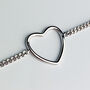 Sterling Silver Heart Charm Chain Bracelet, thumbnail 2 of 6