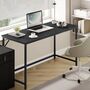 Computer Desk Industrial Style Metal Frame Home Office, thumbnail 2 of 12