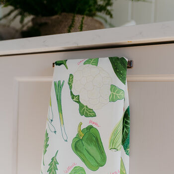 Green Veg Organic Cotton Tea Towel, 3 of 6