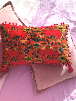 The Country Pig Brights Eco Friendly Rectangle Cushion, 4 of 4