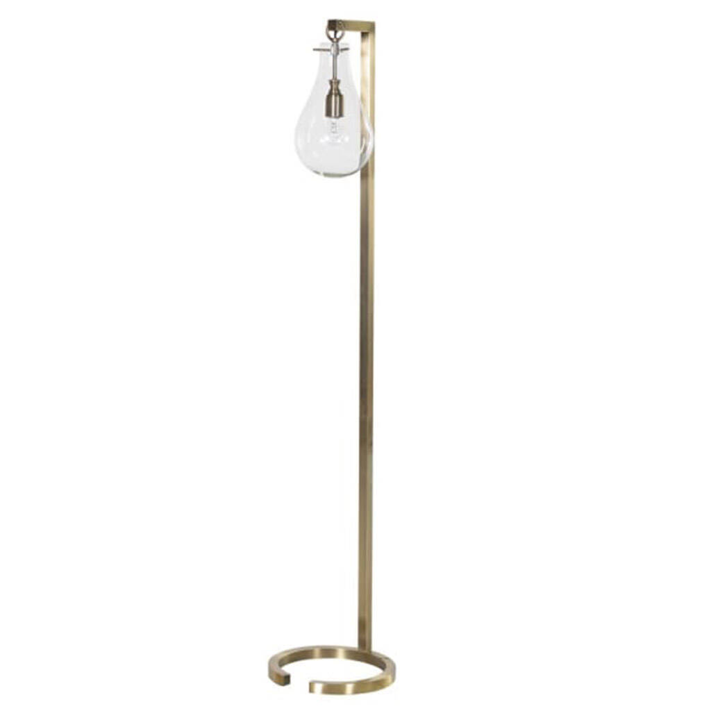 Gold Hanging Bulb Floor Lamp, 1 of 2