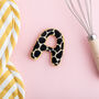 A To Z Initial Iced Dog Biscuit In Animal Print, thumbnail 1 of 2