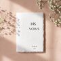 Vow Books Personalised Wedding Vow Cards Cotton Paper, thumbnail 3 of 12