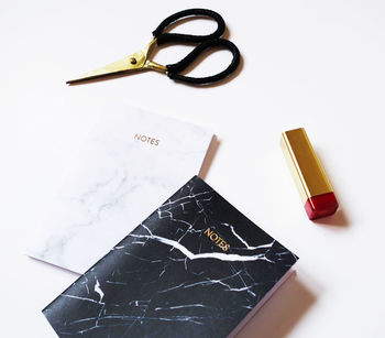 Black Marble Gold Foil A6 Notebook, 4 of 5