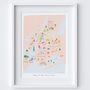 Personalised Map Of New York City Illustrated Art Print, thumbnail 4 of 4