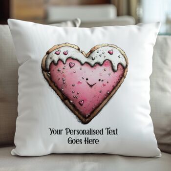 Personalised Whimsical Valentine Anniversary Love Cushion, 3 of 12