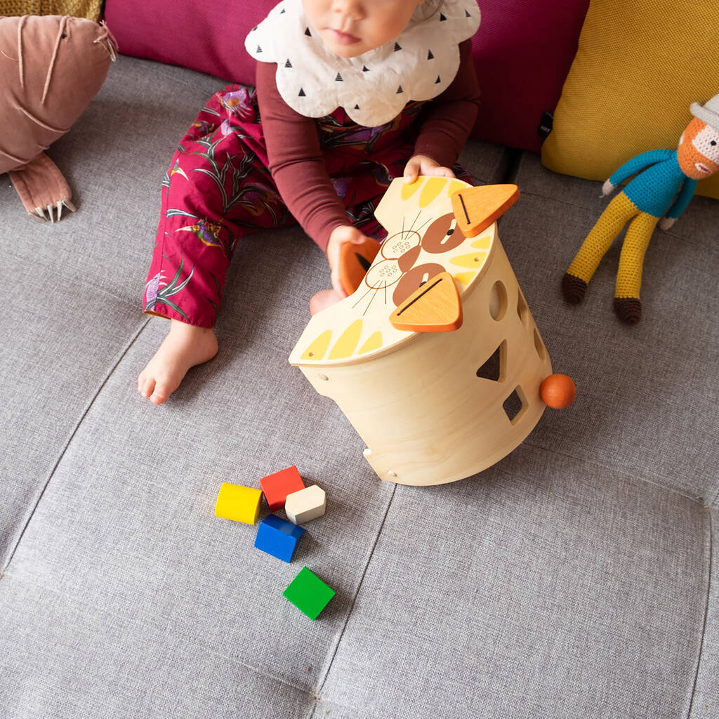 Image of Wooden Sorting Toy Cat