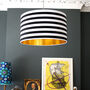 Circus Stripe Lampshades With Copper Or Gold Lining, thumbnail 2 of 11