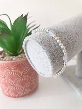 Handmade Opalite Beaded Bracelet, 2 of 4