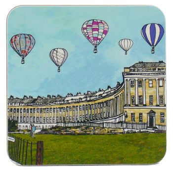 Balloons Over Royal Crescent Bath Coaster, 2 of 2