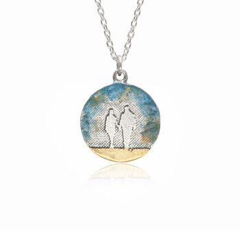 I Love You Couple On The Beach Necklace With Blue Sky, 2 of 4