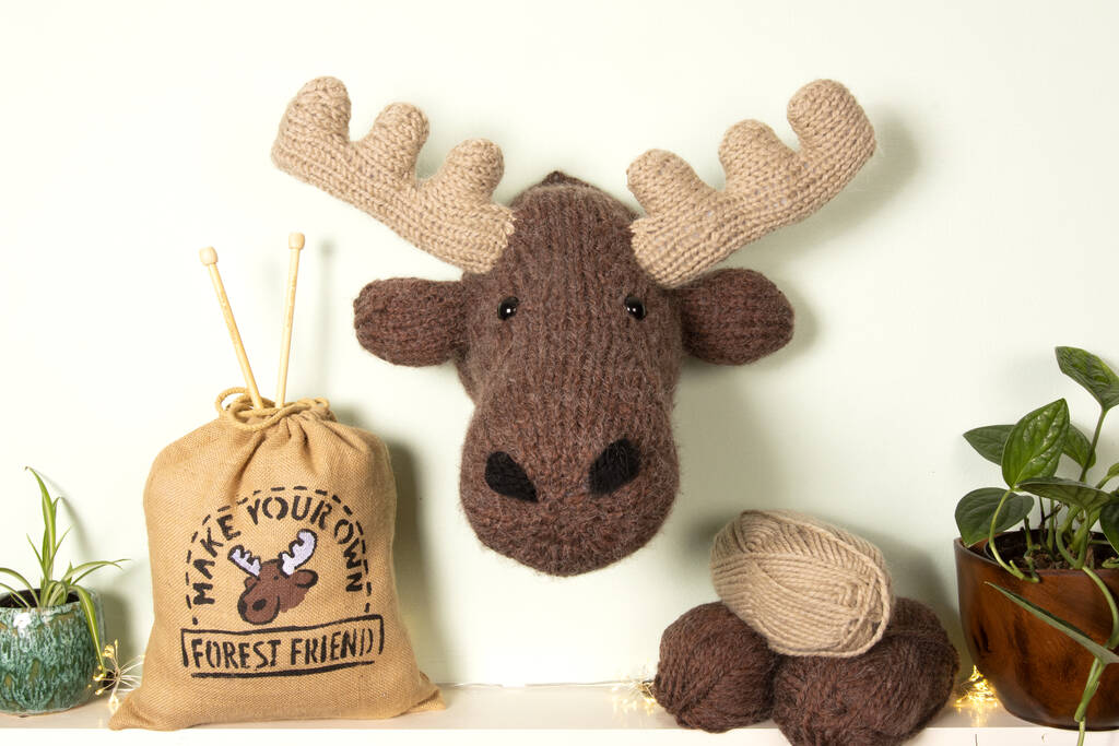 Giant Moose Head Knitting Kit, 1 of 8