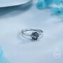 Sterling Silver One Carat Mystic Black Cz Ring, thumbnail 1 of 12