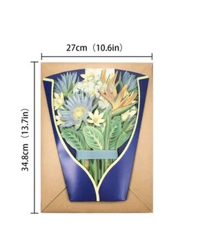 Pop Up 3D Large Life Size Bouquet Of Exotic Flowers, 3 of 3