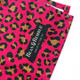 Hot Pink Leopard Print Cotton Apron With Pocket, thumbnail 8 of 12
