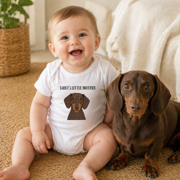 Personalised Dog Babygrow Choice Of Breeds, 2 of 12