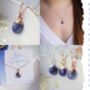 Sapphire September Birthstone Hoop Earrings, thumbnail 5 of 10