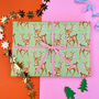 Christmas Reindeer Gift Wrap Three Sheets, thumbnail 1 of 4