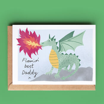 Dragon Flamin' Best Dad, Daddy Or Grandad Card, 3 of 4