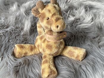 Personalised Hugs Giraffe Soft Newborn Toy, 4 of 7