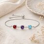 Personalised Create Your Own Square Birthstones Bracelet, thumbnail 1 of 8