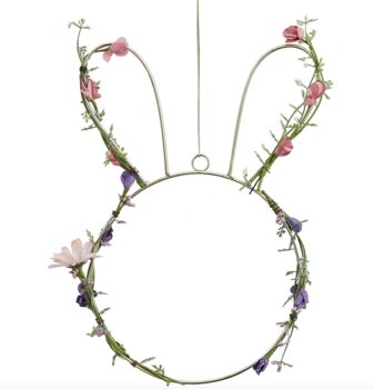 Contemporary Easter Bunny Wreath With Foliage, 2 of 2