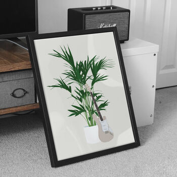Electric Guitar Houseplant Print | Music Poster, 6 of 12