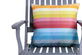 Pixel Stripes Water Resistant Garden Outdoors Cushion, 7 of 11