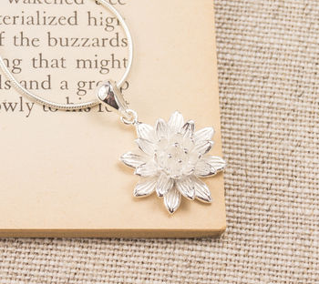 Sterling Silver Chrissy Flower Pendant, 3 of 4