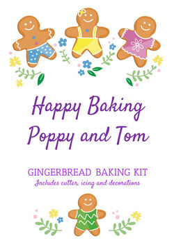 Gingerbread Baking Kit With Cutter, Icing + Decorations, 2 of 4