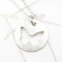 Mother And Daughter Silver Butterfly Necklace, thumbnail 4 of 8