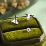 Sterling Silver Dairy Cow Stud Earrings, thumbnail 9 of 12