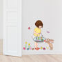 Belle And Boo Easter Basket Wall Stickers, thumbnail 1 of 2