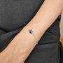 18ct Gold Plated Adjustable Sapphire Bracelet, thumbnail 2 of 4