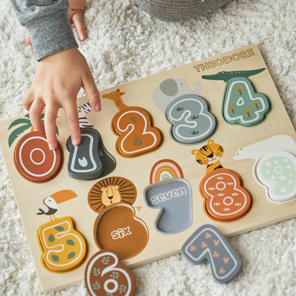 Personalised Wooden Numbers Puzzle, 1 of 7