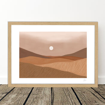 Earth Tone Sunrise Desert Landscape Print, 5 of 8