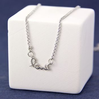 Love Silver Plated Necklace, 6 of 11