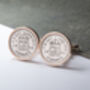 1935 90th Birthday Sixpence Coin Cufflinks, thumbnail 3 of 4