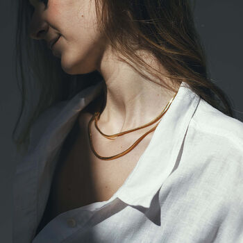 Chunky Gold Snake Chain Necklace, 6 of 12