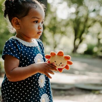 Handmade Sun Rattle Fair Trade Toy, 3 of 4